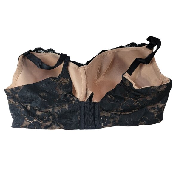 Torrid Full Coverage Bra Black 42DDD Underwire Lightly Lined Exploded Floral - Picture 5 of 11